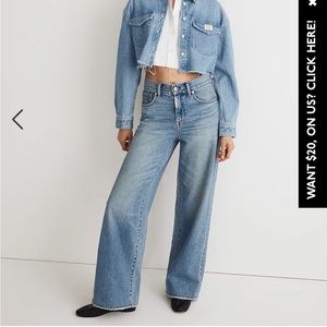 Madewell x Molly Dickson Low-Rise Baggy Wide-Leg Jeans